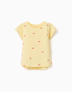 -T-shirt en coton avec motif cerise