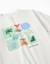 Ensemble t-shirt et short en coton avec imprimé Blanc+Orange sombre 3 - vertbaudet enfant 