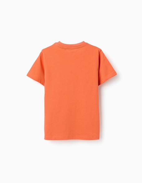 T-shirt en coton avec imprimé sou do sol Blanc+Orange sombre+Vert clair 5 - vertbaudet enfant 