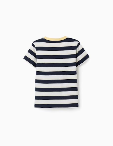 T-shirt en coton à rayures Jaune clair+Vert clair+Vert foncé 2 - vertbaudet enfant 