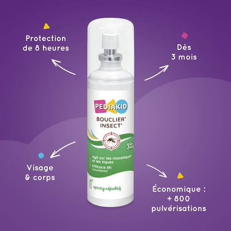 Bouclier insectes 100ml - lot de 3 MULTICOLORE 4 - vertbaudet enfant 