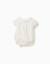 Barboteuse en coton avec broderie anglaise Blanc 2 - vertbaudet enfant 