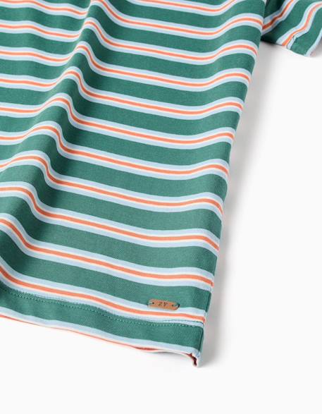 T-shirt en coton à rayures Jaune clair+Vert clair+Vert foncé 9 - vertbaudet enfant 