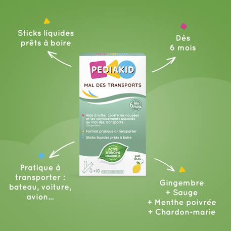 Mal des transports 10 sticks - lot de 3 MULTICOLORE 4 - vertbaudet enfant 