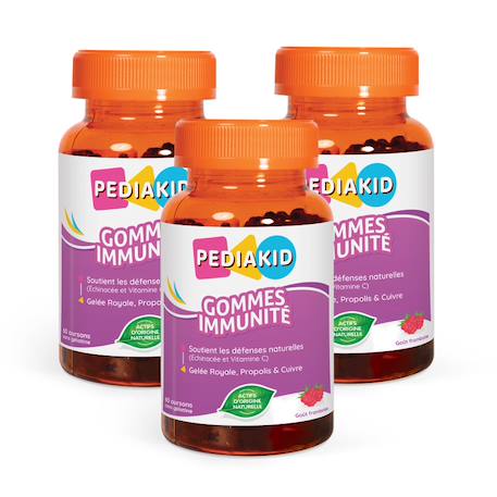 Gommes immunité 60 oursons - lot de 3 MULTICOLORE 1 - vertbaudet enfant 
