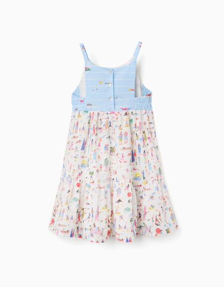Robe à bretelles en coton avec imprimé carolina celas x zippy Blanc 3 - vertbaudet enfant 