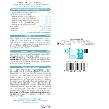 Sirop nervosité 125ml - lot de 2 MULTICOLORE 3 - vertbaudet enfant 
