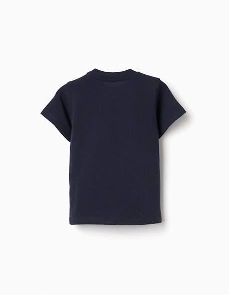 Lot de 2 t-shirts en coton avec imprimés d'été Bleu clair+Orange sombre 6 - vertbaudet enfant 