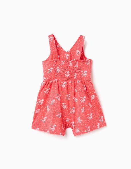 Combishort sans manches avec imprimé et volants Rose 2 - vertbaudet enfant 