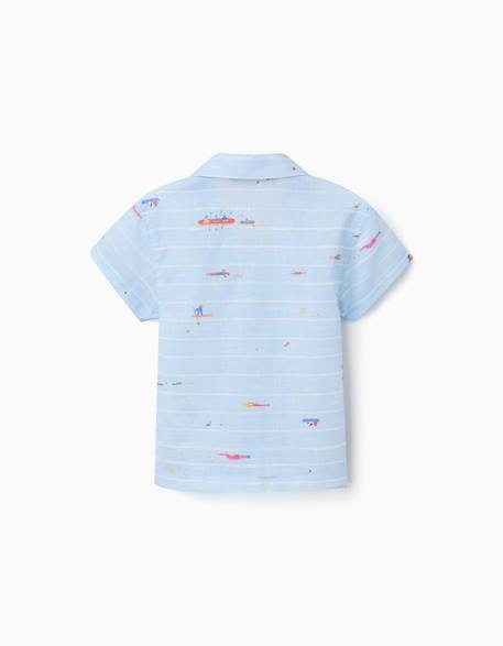 Chemise en coton avec imprimé carolina celas x zippy Bleu clair 2 - vertbaudet enfant 