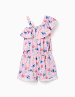 Combishort en coton avec motif stitch et volants  - vertbaudet enfant