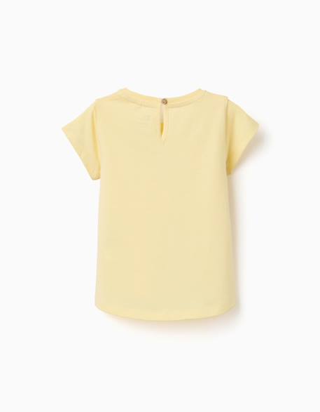 T-shirt en coton avec motif cerise Blanc+Jaune clair+Rose 6 - vertbaudet enfant 