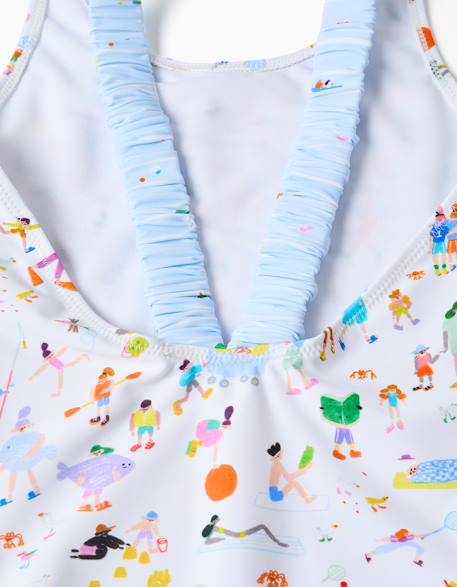 Maillot de bain avec imprimé carolina celas x zippy Blanc 4 - vertbaudet enfant 