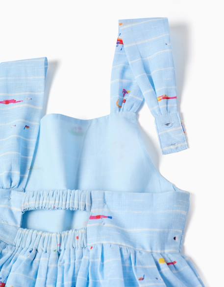 Combishort en coton avec imprimé carolina celas x zippy Bleu clair 4 - vertbaudet enfant 