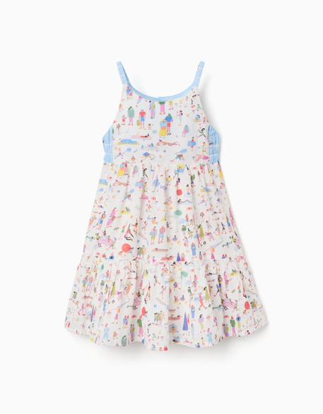 Robe à bretelles en coton avec imprimé carolina celas x zippy Blanc 2 - vertbaudet enfant 
