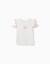 T-shirt en coton avec imprimé mosaïque et manches à volants Blanc 1 - vertbaudet enfant 