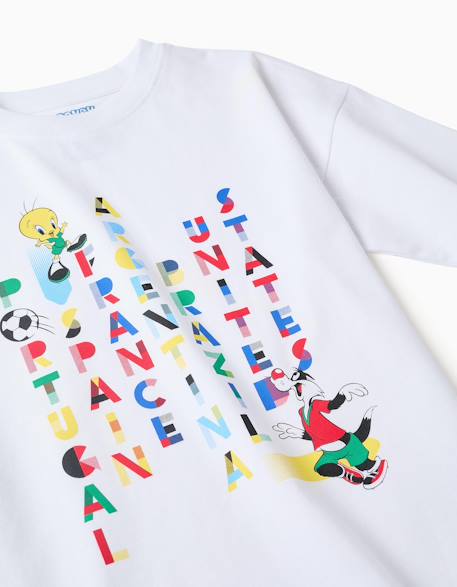 T-shirt en coton + short avec looney tunes Blanc 3 - vertbaudet enfant 