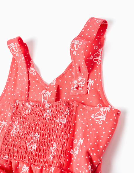 Combishort sans manches avec imprimé et volants Rose 3 - vertbaudet enfant 