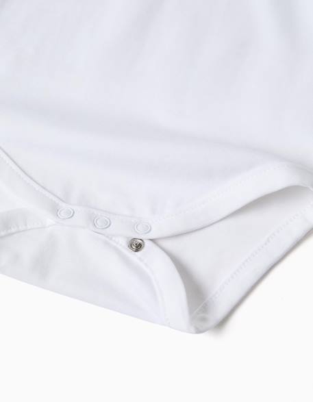 Body en coton avec col claudine Blanc 4 - vertbaudet enfant 