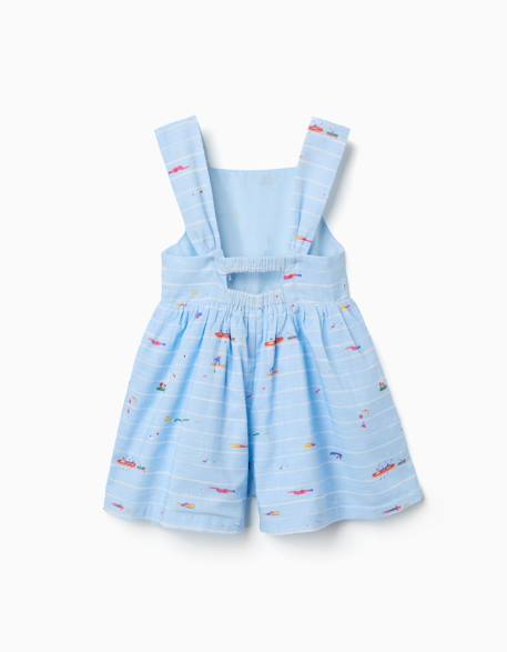 Combishort en coton avec imprimé carolina celas x zippy Bleu clair 3 - vertbaudet enfant 