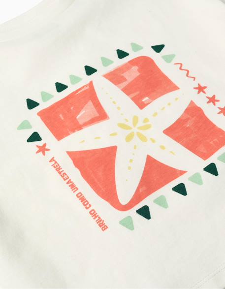 T-shirt en coton avec imprimé étoile de mer Blanc 3 - vertbaudet enfant 
