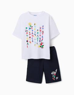 T-shirt en coton + short avec looney tunes  - vertbaudet enfant