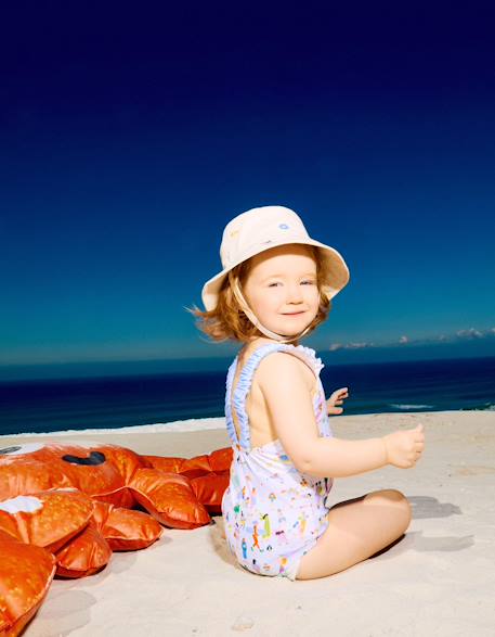 Maillot de bain avec imprimé carolina celas x zippy Blanc 1 - vertbaudet enfant 