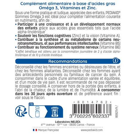 Gommes oméga 3 60 oursons - lot de 2 MULTICOLORE 3 - vertbaudet enfant 