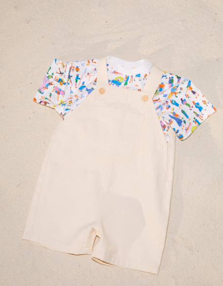 T-shirt et salopette carolina celas x zippy Beige clair 1 - vertbaudet enfant 