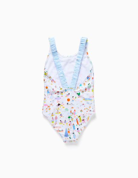 Maillot de bain avec imprimé carolina celas x zippy Blanc 2 - vertbaudet enfant 