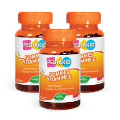 Puériculture-Gommes vitamine c 60 oursons - lot de 3