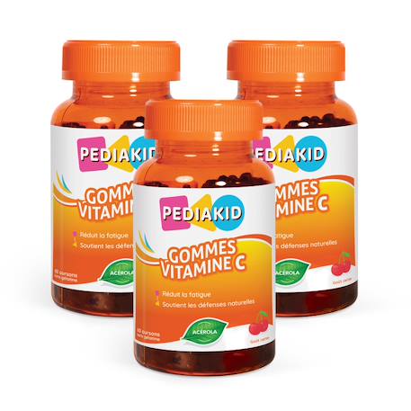 Gommes vitamine c 60 oursons - lot de 3 MULTICOLORE 1 - vertbaudet enfant 