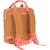 Petit sac à dos carré little one & me caramel Marron, jaune, orange 2 - vertbaudet enfant 