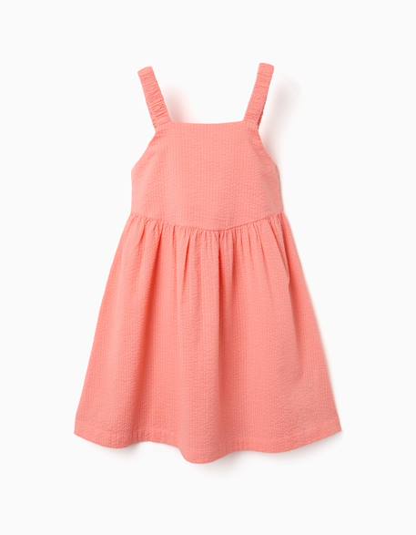 Robe sans manches en coton avec bretelles élastiques Corail clair+Vert clair 1 - vertbaudet enfant 