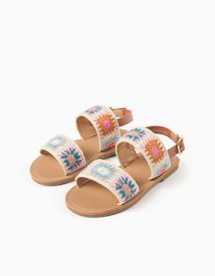 Chaussures-Sandales avec motif floral au crochet