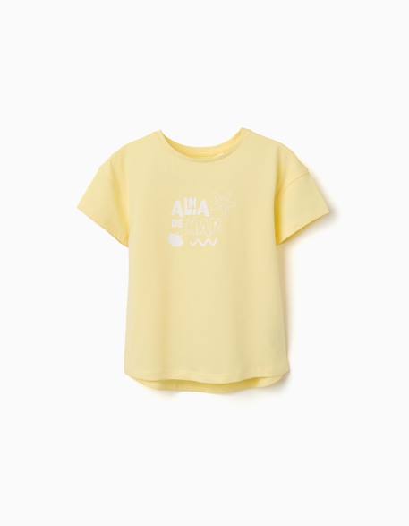 Fille-T-shirt, sous-pull-T-shirt en coton avec imprimé étoile de mer