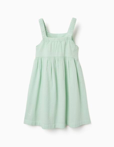 Robe sans manches en coton avec bretelles élastiques Corail clair+Vert clair 6 - vertbaudet enfant 