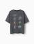 T-shirt en coton avec imprimé looney tunes Gris foncé 2 - vertbaudet enfant 