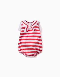 Barboteuse en maille à rayures et col marin  - vertbaudet enfant