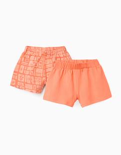 Lot de 2 shorts en coton unis et imprimés  - vertbaudet enfant