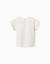 T-shirt en coton avec manches à volants Blanc+Corail clair 2 - vertbaudet enfant 