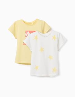 Lot de 2 t-shirts en coton avec imprimés étoiles de mer  - vertbaudet enfant