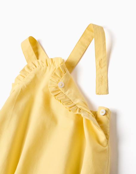 Ensemble body et barboteuse en coton b&s Jaune clair 4 - vertbaudet enfant 