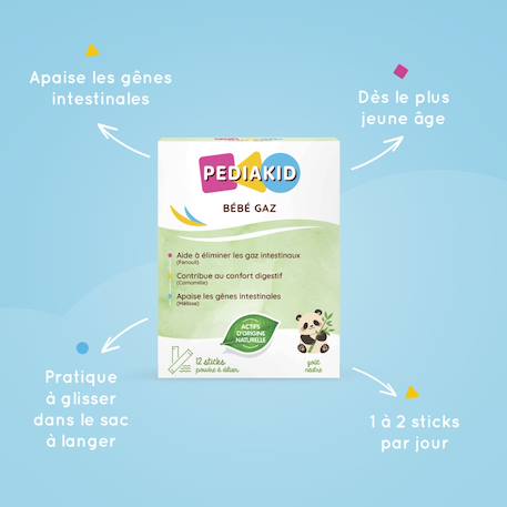 Bébé gaz 12 sticks - lot de 3 MULTICOLORE 2 - vertbaudet enfant 