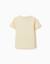 T-shirt côtelé avec imprimé poetry Jaune 2 - vertbaudet enfant 