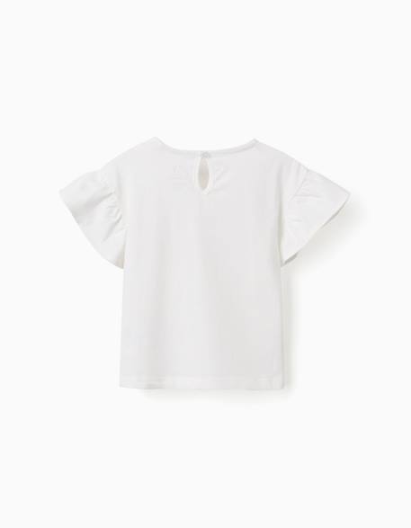 T-shirt en coton avec poche au crochet Blanc 2 - vertbaudet enfant 