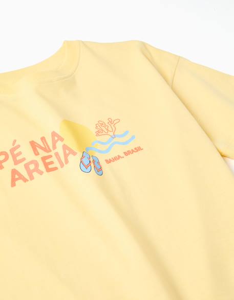 T-shirt en coton avec imprimé banho de mar Bleu clair+Jaune clair 7 - vertbaudet enfant 