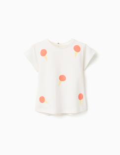 -T-shirt en coton avec motif cerise