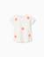 T-shirt en coton avec motif cerise Blanc+Jaune clair+Rose 1 - vertbaudet enfant 