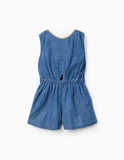 Combishort en jean avec taille élastiquée et découpe  - vertbaudet enfant